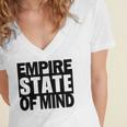 Empire State Of Mind Women's Jersey Short Sleeve Deep V-Neck Tshirt