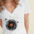 Enchanting Vinyl Records Vintage Women's Jersey Short Sleeve Deep V-Neck Tshirt