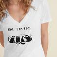 Ew People Fitted 215 Shirt Women's Jersey Short Sleeve Deep V-Neck Tshirt