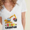 Excavator Shirts For Toddler Boys Girls Easter Eggs Cavator Women's Jersey Short Sleeve Deep V-Neck Tshirt