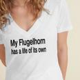 Flugelhorn Lightweight Sweatshirt V2 Women's Jersey Short Sleeve Deep V-Neck Tshirt