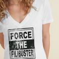 Force The Filibuster Senator Chuck Schumer Do Your Job Women's Jersey Short Sleeve Deep V-Neck Tshirt