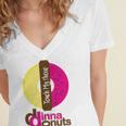 Funny Donut Donut Lover Women's Jersey Short Sleeve Deep V-Neck Tshirt