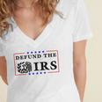 Funny Humor Irs Defund The Irs Women's Jersey Short Sleeve Deep V-Neck Tshirt