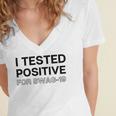 Funny I Tested Positive For Swag Women's Jersey Short Sleeve Deep V-Neck Tshirt