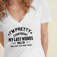 Funny Im Pretty Confident V2 Women's Jersey Short Sleeve Deep V-Neck Tshirt