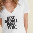 Goldendoodle Papa Best Doodle Papa Ever Dog Lover Gift Women's Jersey Short Sleeve Deep V-Neck Tshirt
