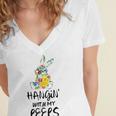 Hangin With My Peeps 837 Shirt Women's Jersey Short Sleeve Deep V-Neck Tshirt