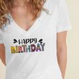 Happy Birthday V2 Women's Jersey Short Sleeve Deep V-Neck Tshirt