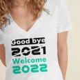 Happy New Year V2 Women's Jersey Short Sleeve Deep V-Neck Tshirt