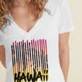 Hawaii V2 Women's Jersey Short Sleeve Deep V-Neck Tshirt