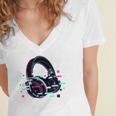 Headset Lover V2 Women's Jersey Short Sleeve Deep V-Neck Tshirt