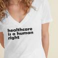 Healthcare Is A Human Right Women's Jersey Short Sleeve Deep V-Neck Tshirt