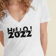 Hello V3 Women's Jersey Short Sleeve Deep V-Neck Tshirt