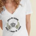 Hold My Crown While I Finish My Chemo V4 Women's Jersey Short Sleeve Deep V-Neck Tshirt