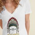 Huchnon Native American Tribe V5 Women's Jersey Short Sleeve Deep V-Neck Tshirt