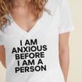 I Am Anxious Before I Am A Person V2 Women's Jersey Short Sleeve Deep V-Neck Tshirt