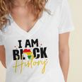 I Am Black History V2 Women's Jersey Short Sleeve Deep V-Neck Tshirt