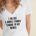 I Am But A Simple Farmer Tending To My Memes V2 Women's Jersey Short Sleeve Deep V-Neck Tshirt