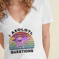 I Axlotl Questions Cute Axlotl V3 Women's Jersey Short Sleeve Deep V-Neck Tshirt