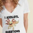 I Axlotl Questions Cute Axlotl Women's Jersey Short Sleeve Deep V-Neck Tshirt