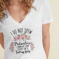 I Do Not Spew Profanities Women's Jersey Short Sleeve Deep V-Neck Tshirt