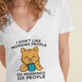 I Dont Like Morning People Or Mornings Or People V2 Women's Jersey Short Sleeve Deep V-Neck Tshirt