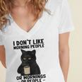 I Dont Like Morning People Or Mornings Or People V3 Women's Jersey Short Sleeve Deep V-Neck Tshirt