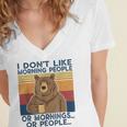 I Dont Like Morning People Or Mornings Or People Women's Jersey Short Sleeve Deep V-Neck Tshirt