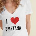 I Heart Smetana The Smetana Man I Love Smetana Women's Jersey Short Sleeve Deep V-Neck Tshirt