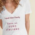 I Speak Italian Fluentlylanguage Italian Women's Jersey Short Sleeve Deep V-Neck Tshirt