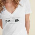 Im Ok Broken 247 Trending Shirt Women's Jersey Short Sleeve Deep V-Neck Tshirt