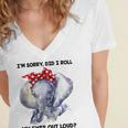 Im Sorry Did I Roll My Eyes Out Loud 736 Shirt Women's Jersey Short Sleeve Deep V-Neck Tshirt