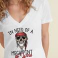 In Need Of A Mega Pint Of Wine Women's Jersey Short Sleeve Deep V-Neck Tshirt