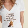 Its Weird Being The Same Age As Old People V9 Women's Jersey Short Sleeve Deep V-Neck Tshirt