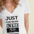 Just One More Game I Promise Women's Jersey Short Sleeve Deep V-Neck Tshirt