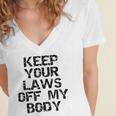 Keep Your Laws Off My Body 226 Shirt Women's Jersey Short Sleeve Deep V-Neck Tshirt