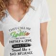 Lollie Grandma Gift They Call Me Lollie Because Partner In Crime Women's Jersey Short Sleeve Deep V-Neck Tshirt