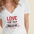 Love Is In The Air Try Not To Breathe 134 Trending Shirt Women's Jersey Short Sleeve Deep V-Neck Tshirt