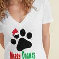 Merry Dogmas Women's Jersey Short Sleeve Deep V-Neck Tshirt