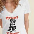 Miniature Schnauzer At Home Meal Timer Multi Tasking Dog Women's Jersey Short Sleeve Deep V-Neck Tshirt