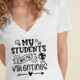 My Students Are My Valentine 142 Trending Shirt Women's Jersey Short Sleeve Deep V-Neck Tshirt