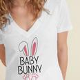 New Baby Bunny Women's Jersey Short Sleeve Deep V-Neck Tshirt