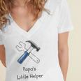 Papas Little Helper Handy Tools Kids Women's Jersey Short Sleeve Deep V-Neck Tshirt