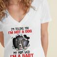 Pitbull Im Telling You Im Not A Dog 789 Shirt Women's Jersey Short Sleeve Deep V-Neck Tshirt