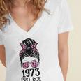 Pro 1973 Roe Pro Choice 1973 Womens Rights Feminism Protect Women's Jersey Short Sleeve Deep V-Neck Tshirt