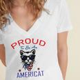 Proud To Be An Americat 808 Shirt Women's Jersey Short Sleeve Deep V-Neck Tshirt