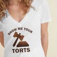 Show Me Your Torts V2 Women's Jersey Short Sleeve Deep V-Neck Tshirt