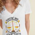 Show Me Your Torts Women's Jersey Short Sleeve Deep V-Neck Tshirt