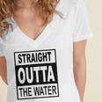 Straight Outta The Water - Christian Baptism Women's Jersey Short Sleeve Deep V-Neck Tshirt